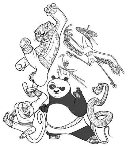 Kung Fu Panda coloring page | Free Printable Coloring Pages