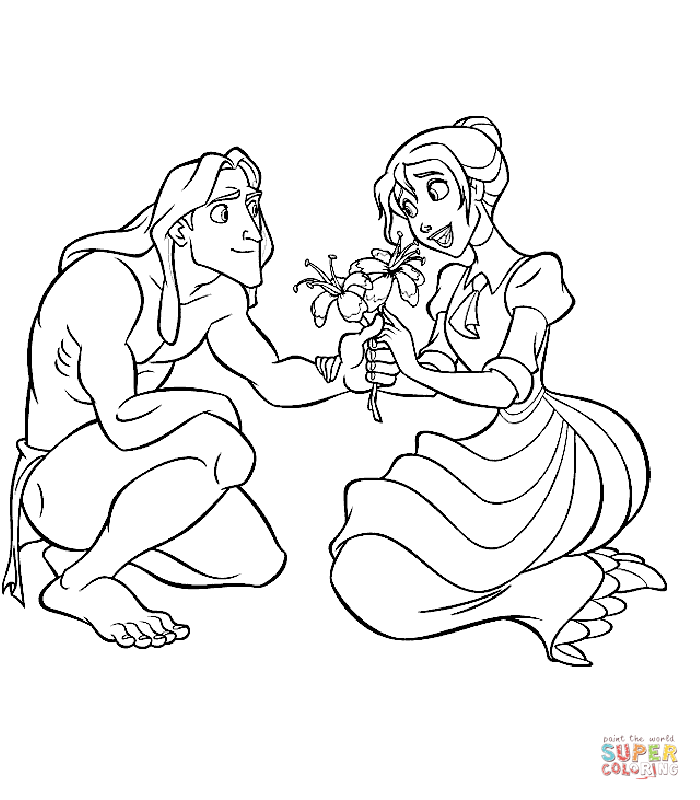 Tarzan and Jane coloring page | Free Printable Coloring Pages