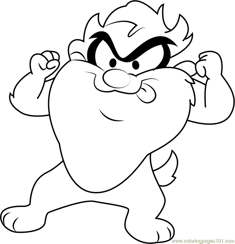 Baby Looney Tunes Taz Coloring Page - Free Baby Looney Tunes ...