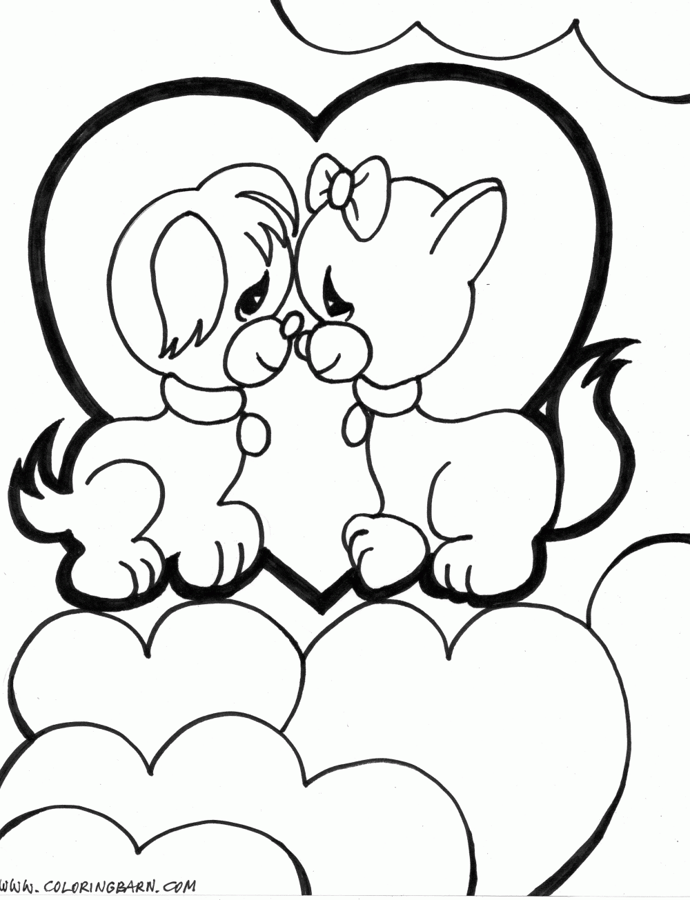 Valentines Day Coloring Pages With Puppies Printables 8