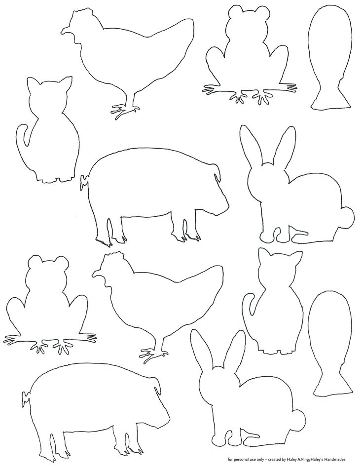 Animal Shapes To Cut Out - Coloring Home