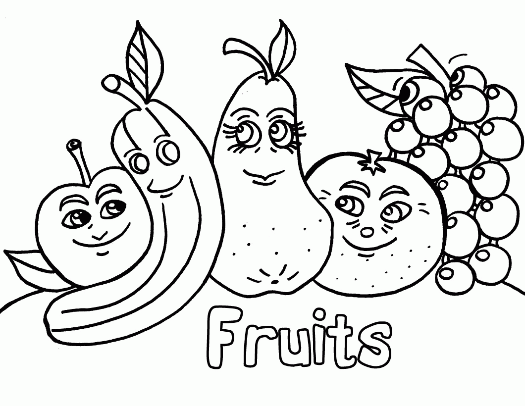 Fruits And Vegetable Coloring Pages - Coloring Home