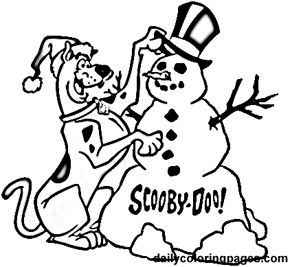 Scooby Doo Christmas Coloring Page