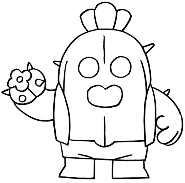Coloring page Brawl Stars : Spike Cactus 31