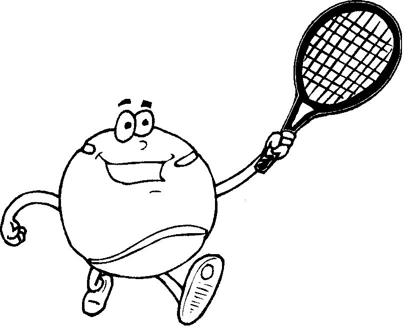Coloring page Tennis : Tennis ball 1