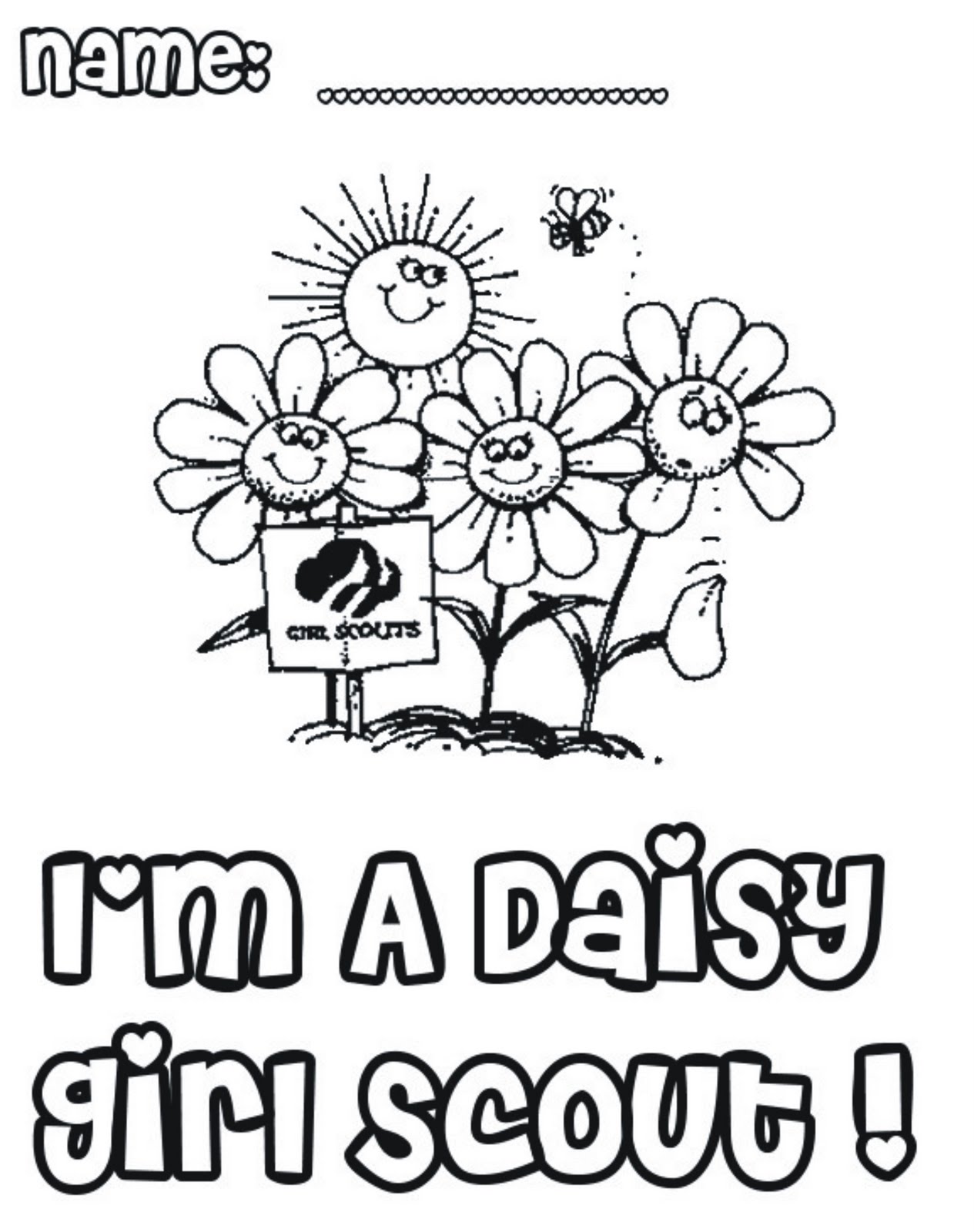 Free Daisy Girl Scouts Coloring Page Free Download Free Clip Art Coloring Home