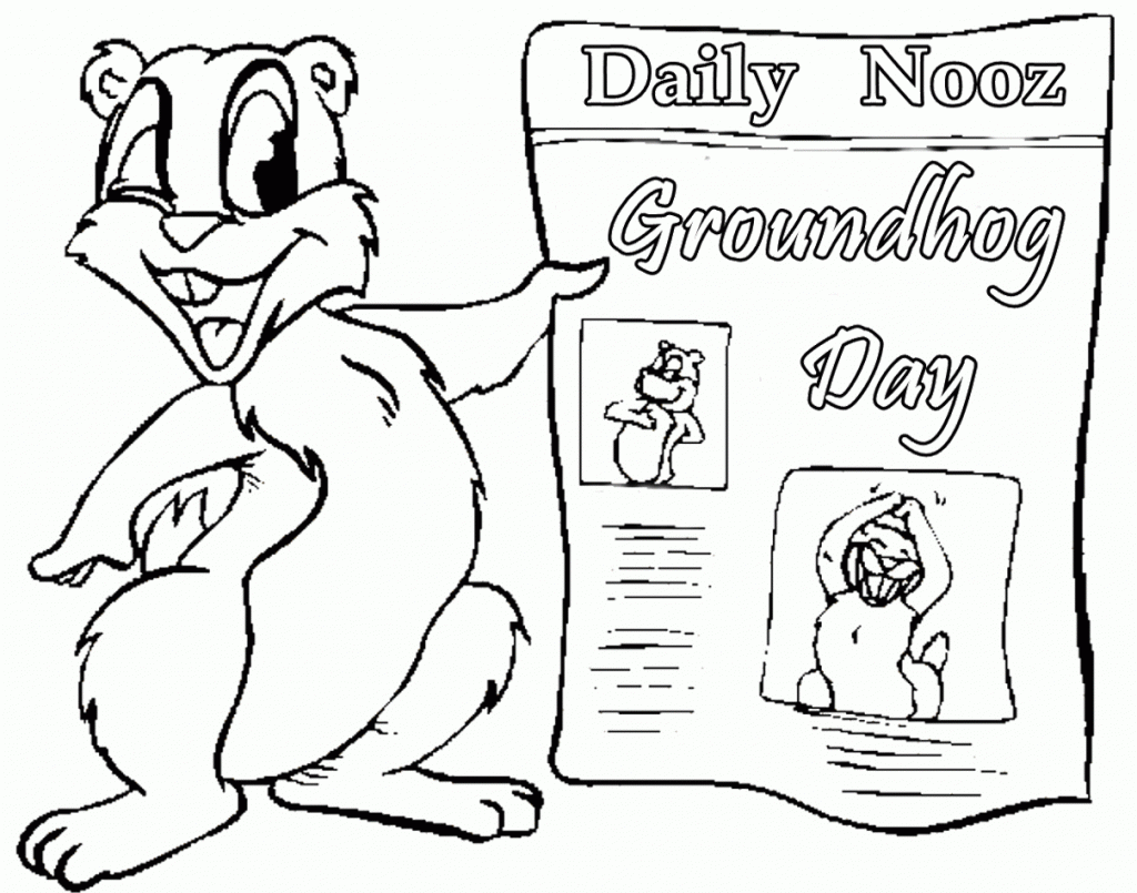 Groundhog Day Coloring Pages Free Printable Coloring Home