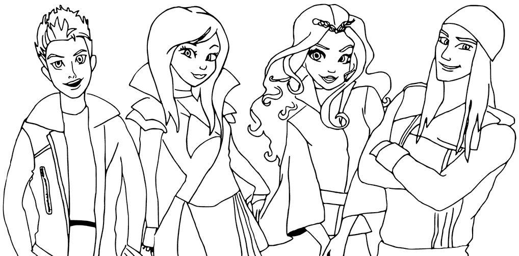 Descendants Coloring Pages Disney at GetDrawings.com | Free ...