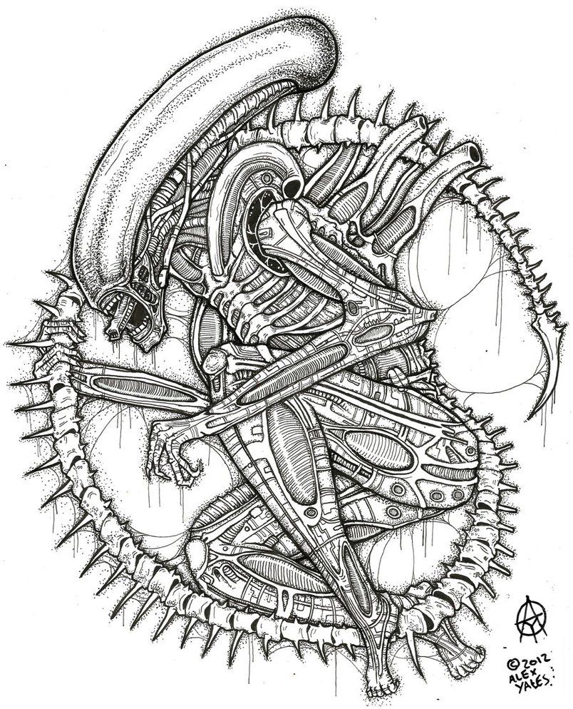 Browsing deviantART | Space coloring pages, Alien drawings, Xenomorph