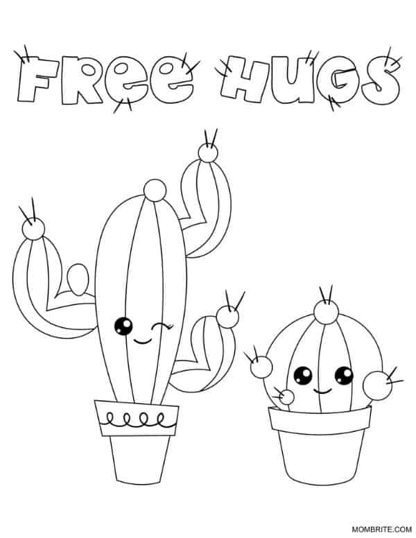 Free Printable Cactus Coloring Pages for Kids | Mombrite