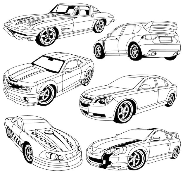 Sports car drawing Vectors & Illustrations for Free Download | Freepik