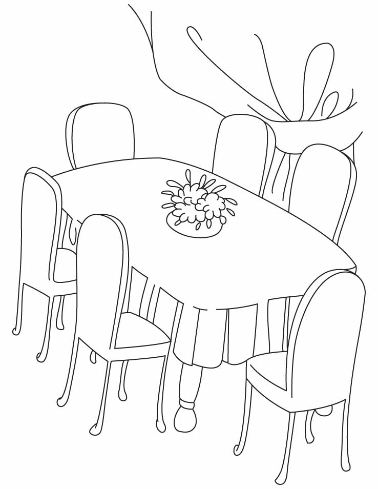 Furniture Coloring Pages Coloring Home