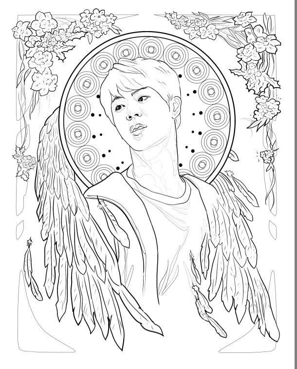 V From Bts Coloring Pages Samyysandra Com Coloring Home