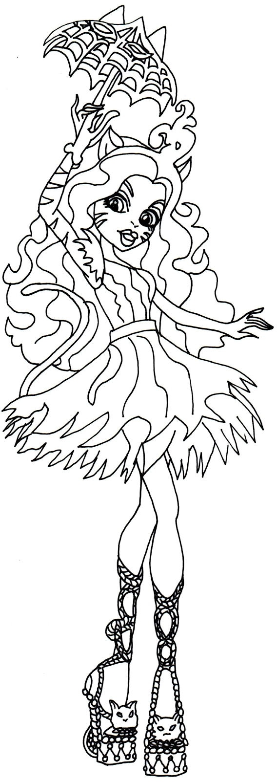 Free Printable Monster High Coloring Pages: Toralei Stripe Freak ...