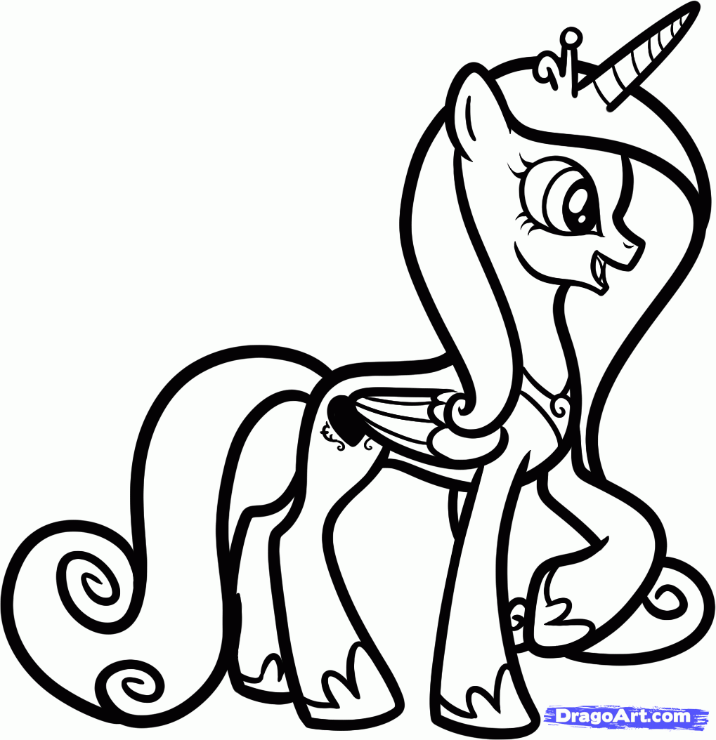 My Little Pony Coloring Pages Princess Cadence - HiColoringPages