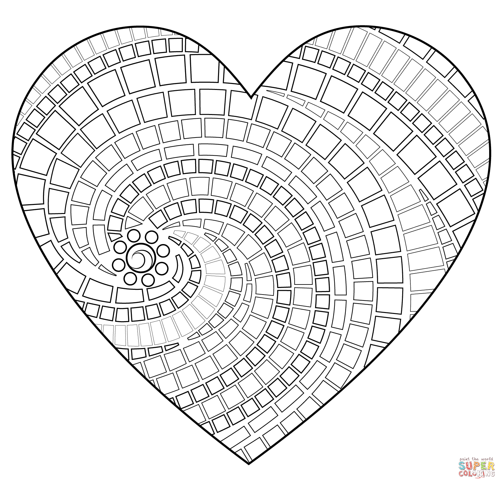 Adult ~ Printable Mosaic Coloring Pages ~ Coloring Tone
