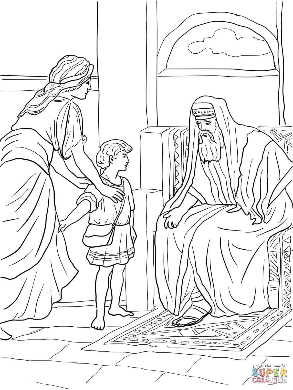 Hannah and Samuel coloring page | Free Printable Coloring Pages
