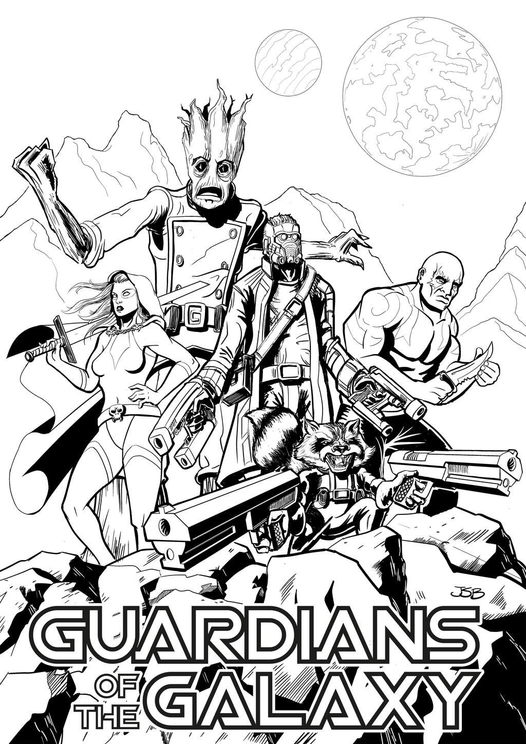 Guardians of Galaxy Coloring Pages - Get Coloring Pages