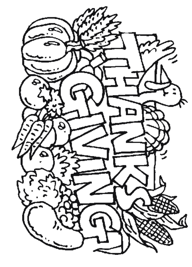 Thanksgiving Coloring Pages Greeting Card For Free | Coloring