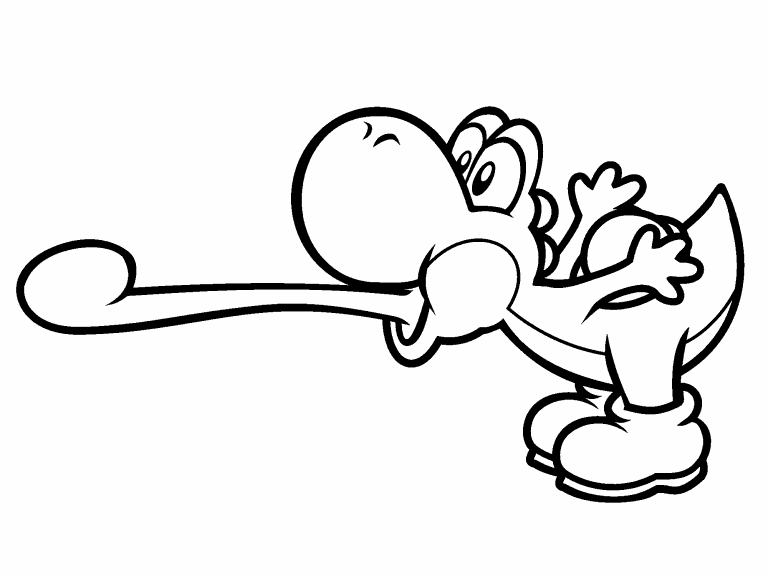 Yoshi coloring page - Coloring Pages 4 U