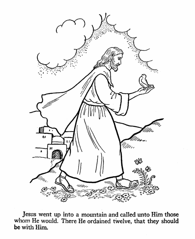 The Apostles Coloring Pages - Jesus calls the 12 apostles | Bible-Printables