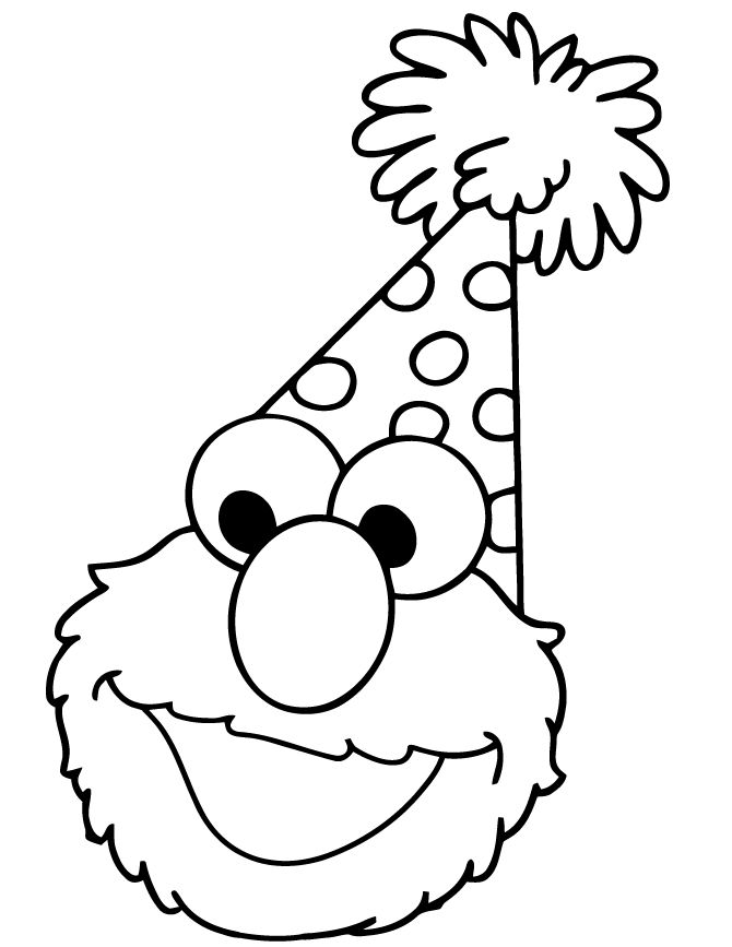 Elmo Muppet Coloring Page | Birthday coloring pages, Elmo coloring pages,  Happy birthday coloring pages