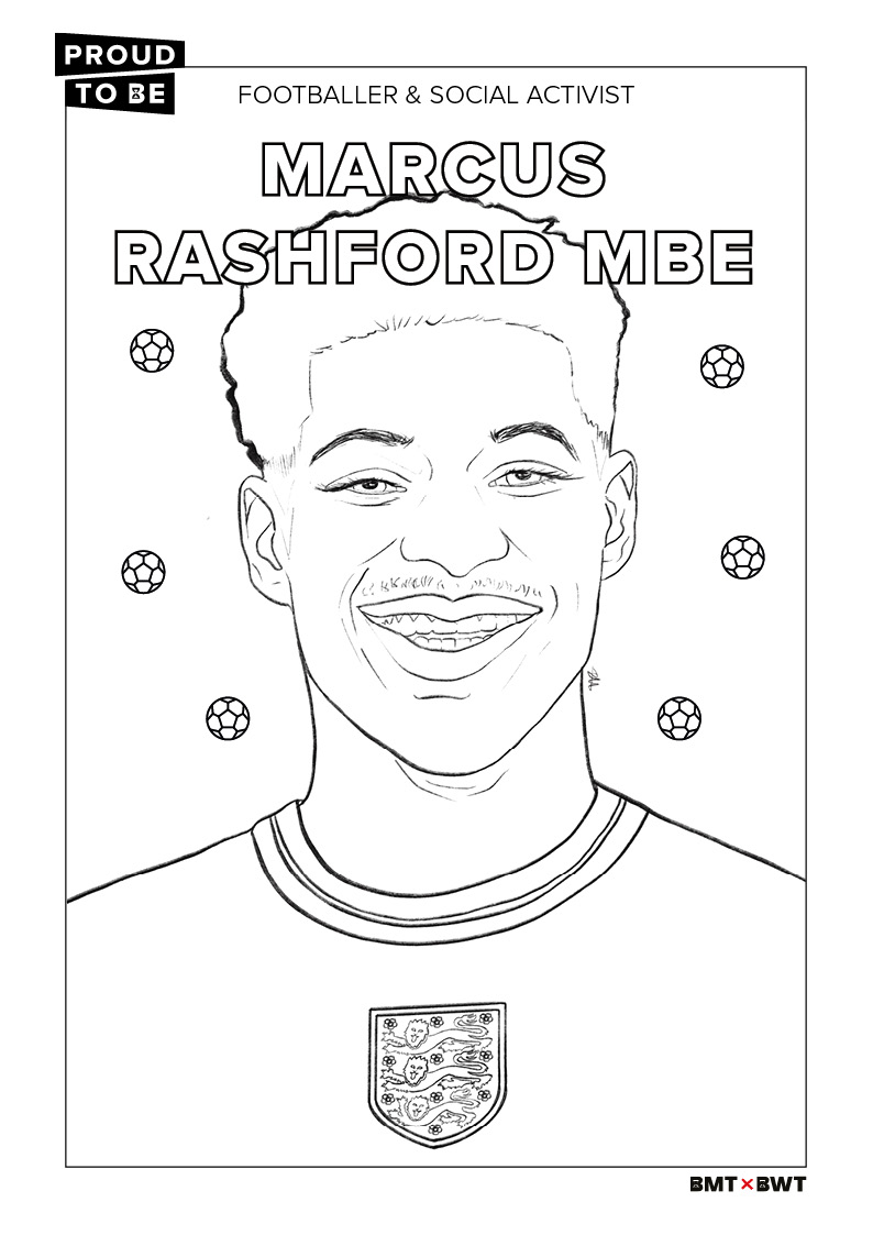 Marcus Rashford MBE colouring sheet ...