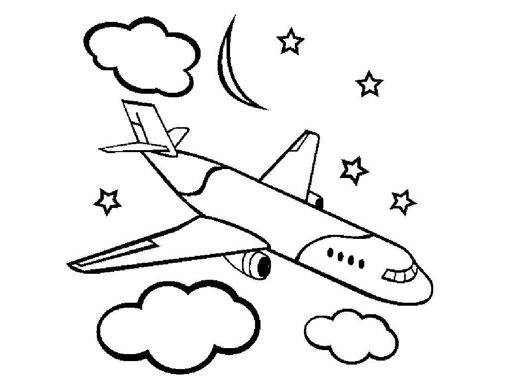 Simple Airplane Coloring Pages - GetColoringPages.com