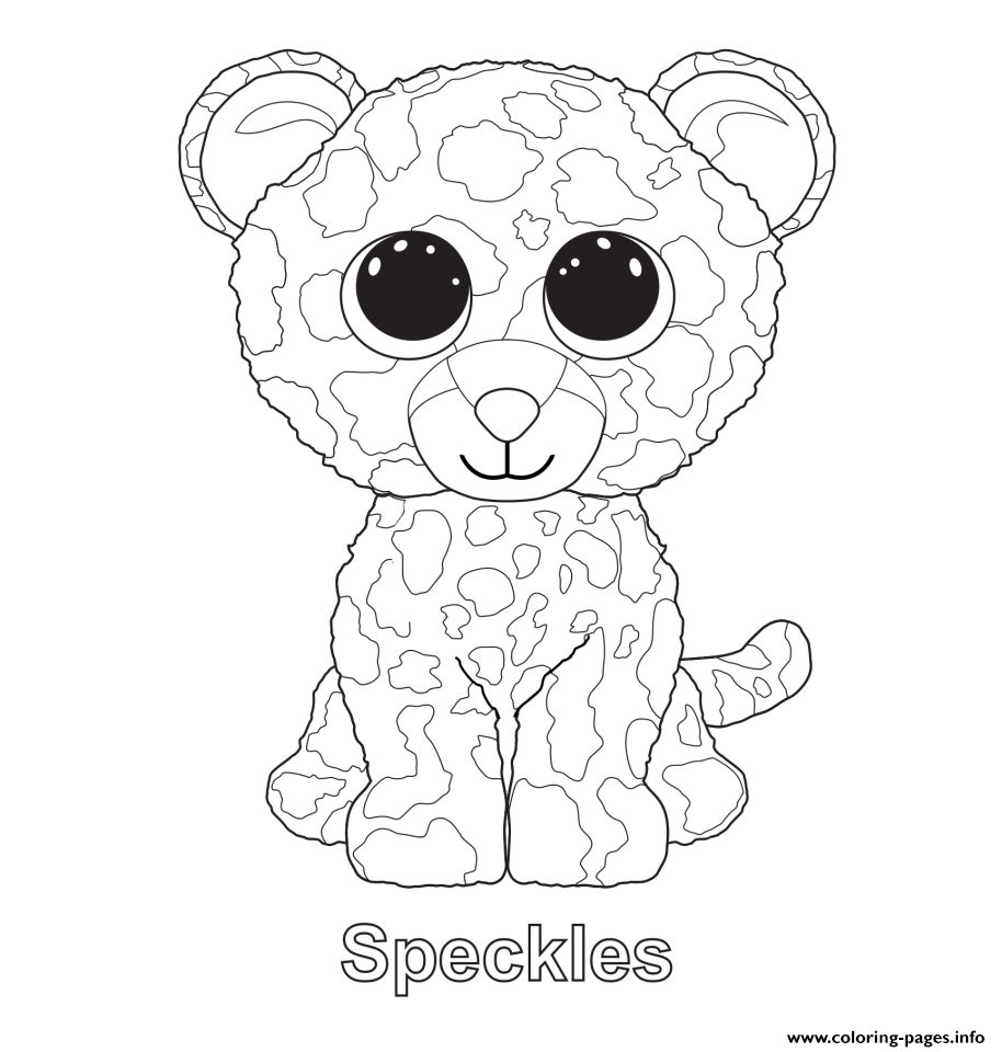 Speckles Beanie Boo Coloring page Printable