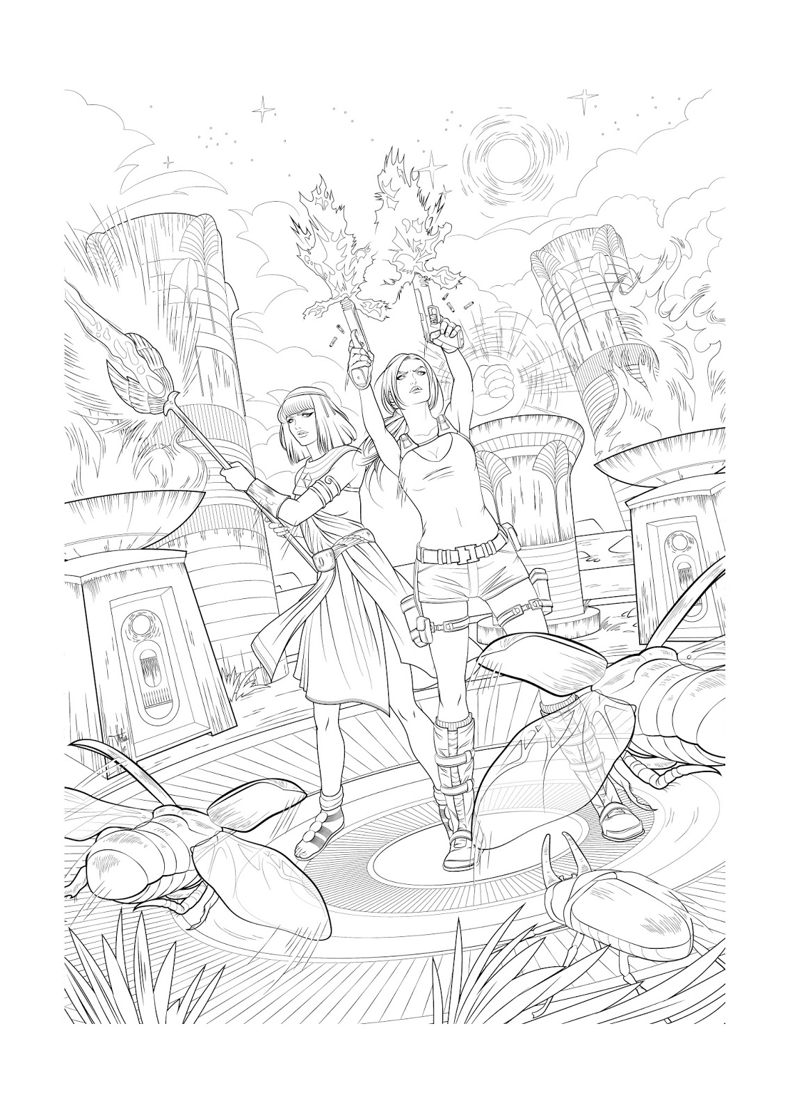 MaxRaider: Tomb Raider Coloring Pages!