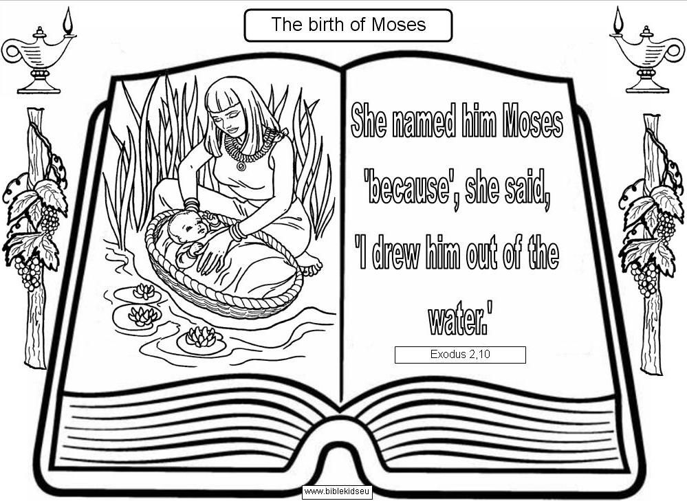 6 Pics of Story Of Moses Coloring Pages - Baby Moses Coloring Page ...