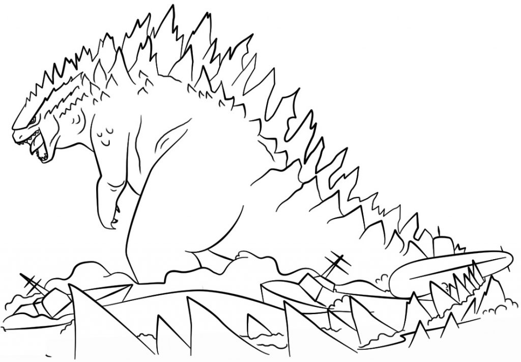 Godzilla Coloring Pages to Print | 101 Coloring