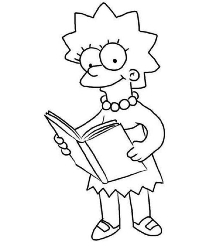Lisa Simpson Coloring Pages | Coloring pages, Animal coloring pages, Bart  and lisa simpson