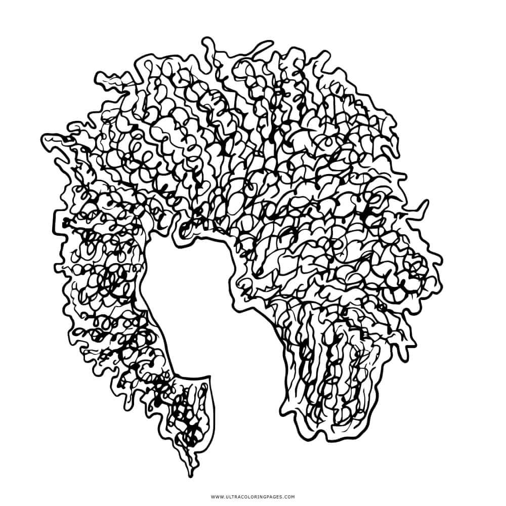 Afro Hair Coloring Page - Free Printable Coloring Pages for Kids