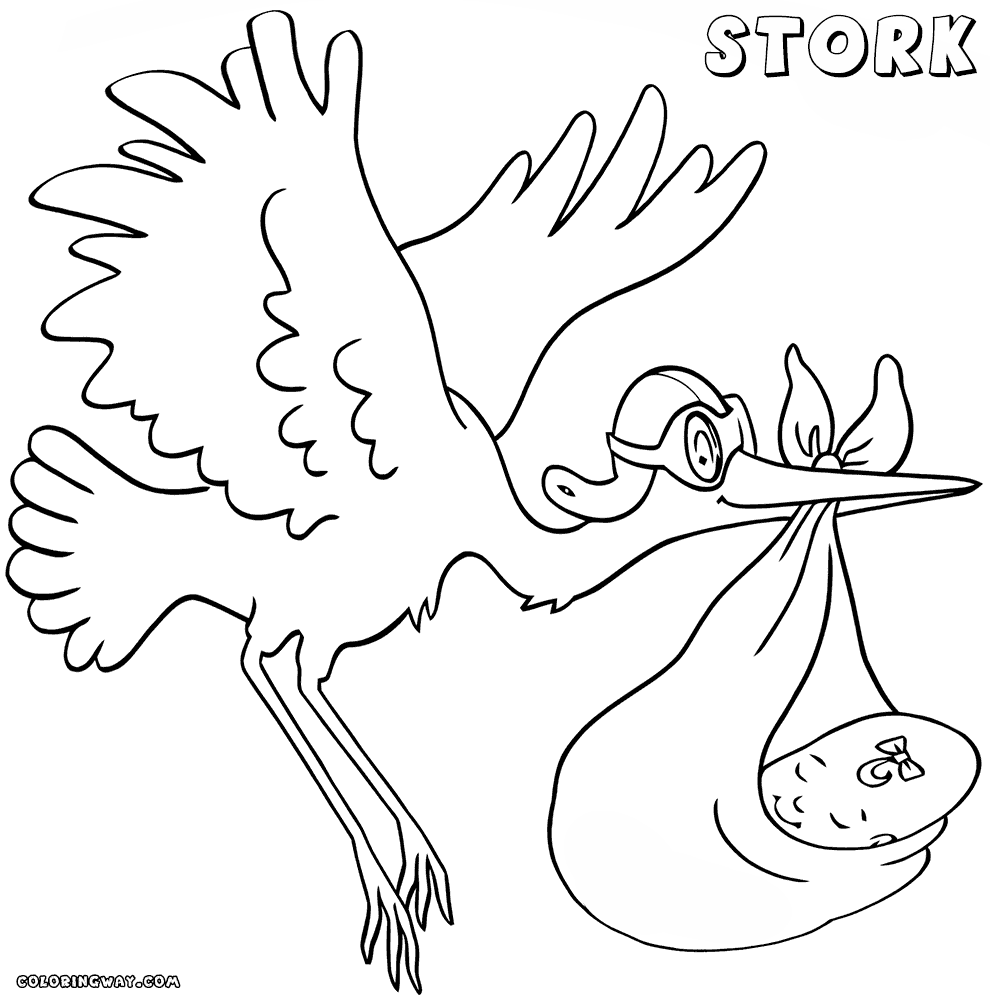 Stork coloring pages | Coloring pages to download and print