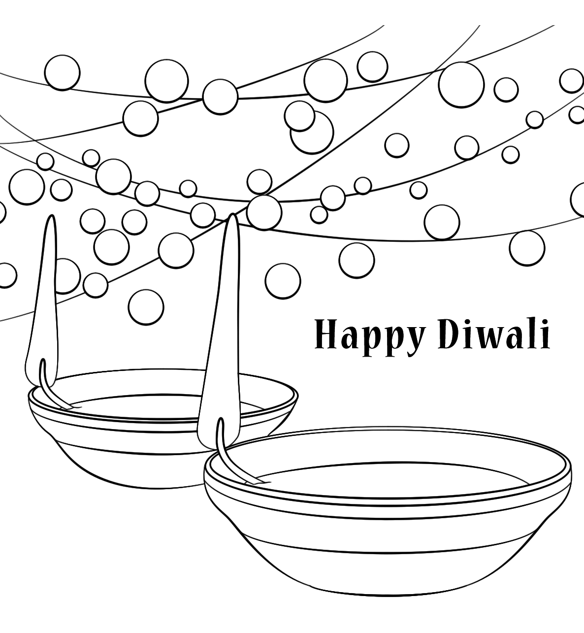 Free Happy Diwali Coloring Pages Images Pictures Printable Sheets ...