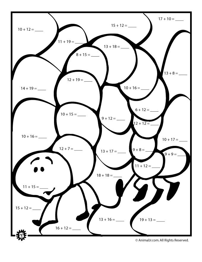 Math Addition Coloring Pages - Coloring Home