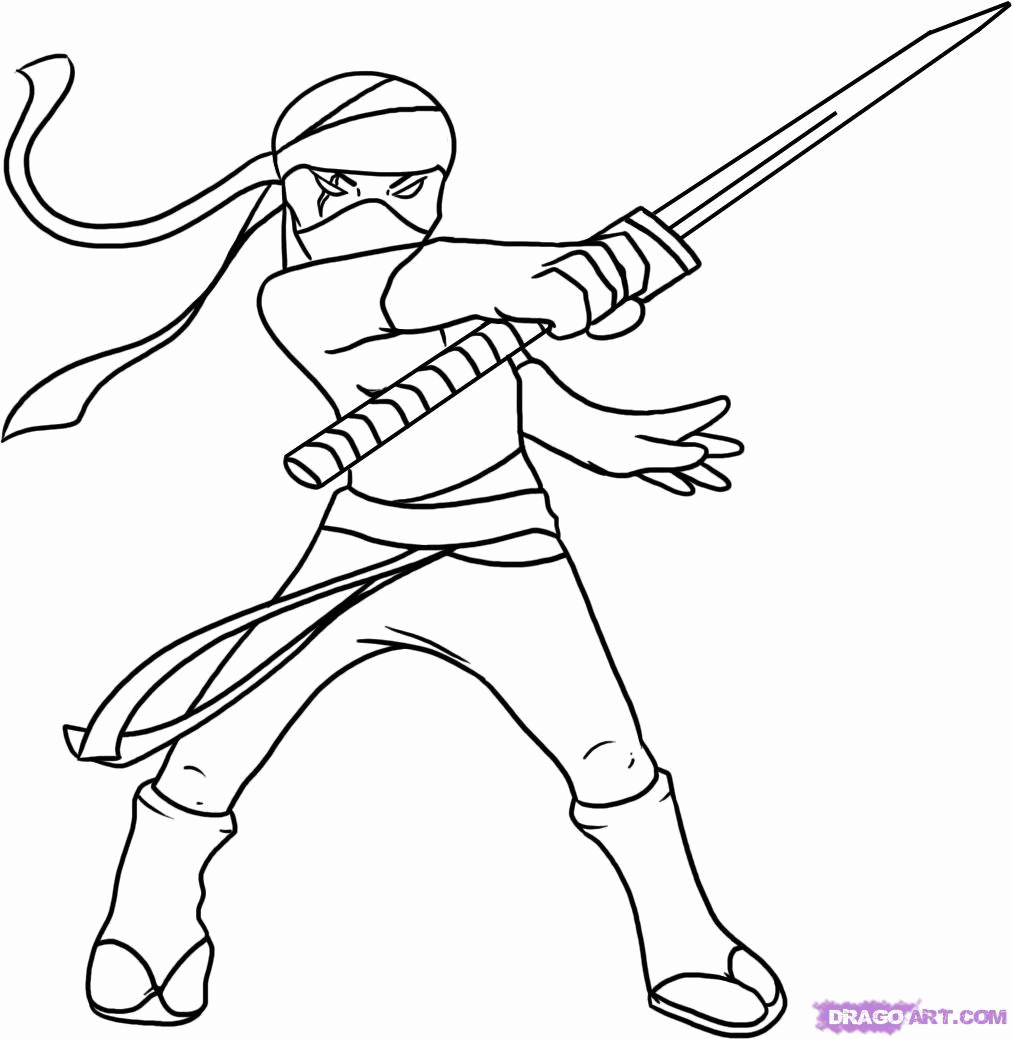 Ninja Coloring Pages For Kids 10929, - Bestofcoloring.com