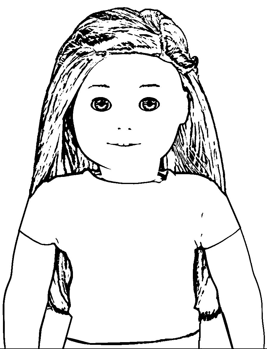 American Girl Doll Coloring Page 01 | Wecoloringpage