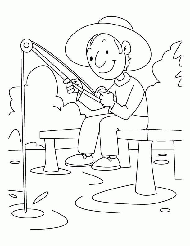 fishing coloring page - High Quality Coloring Pages