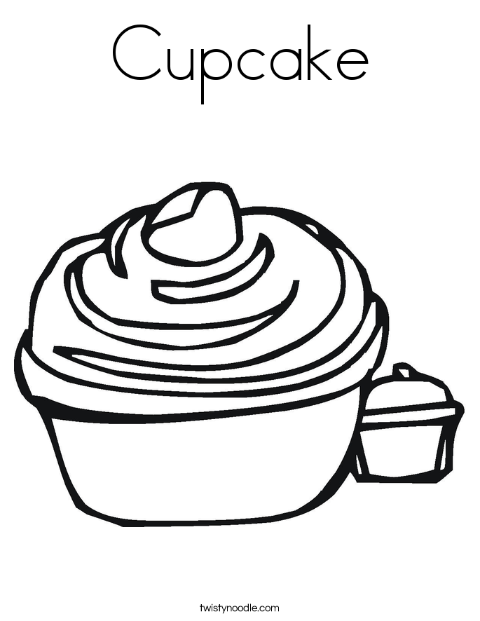 Cupcake Coloring Page - Twisty Noodle