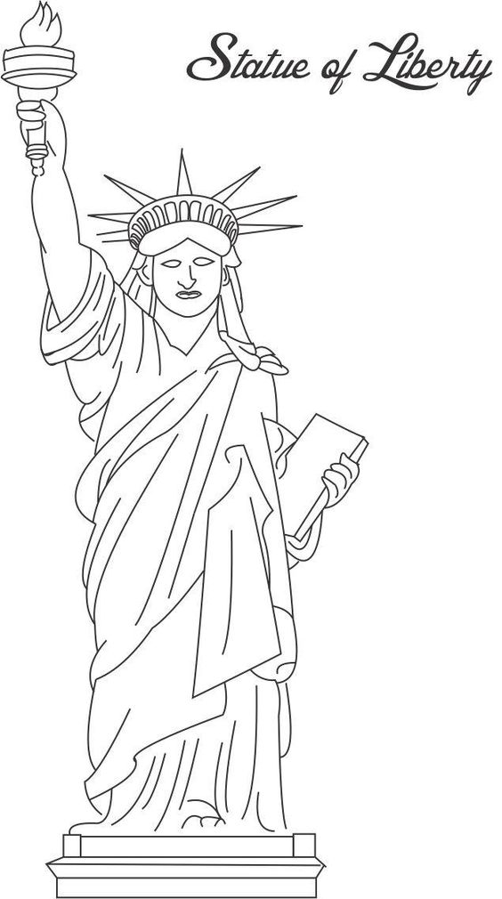 Statue of liberty printable coloring page for kids | classroom ...