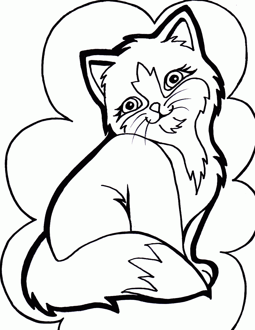 coloring. realistic cat coloring pages. cat color pages printable ...