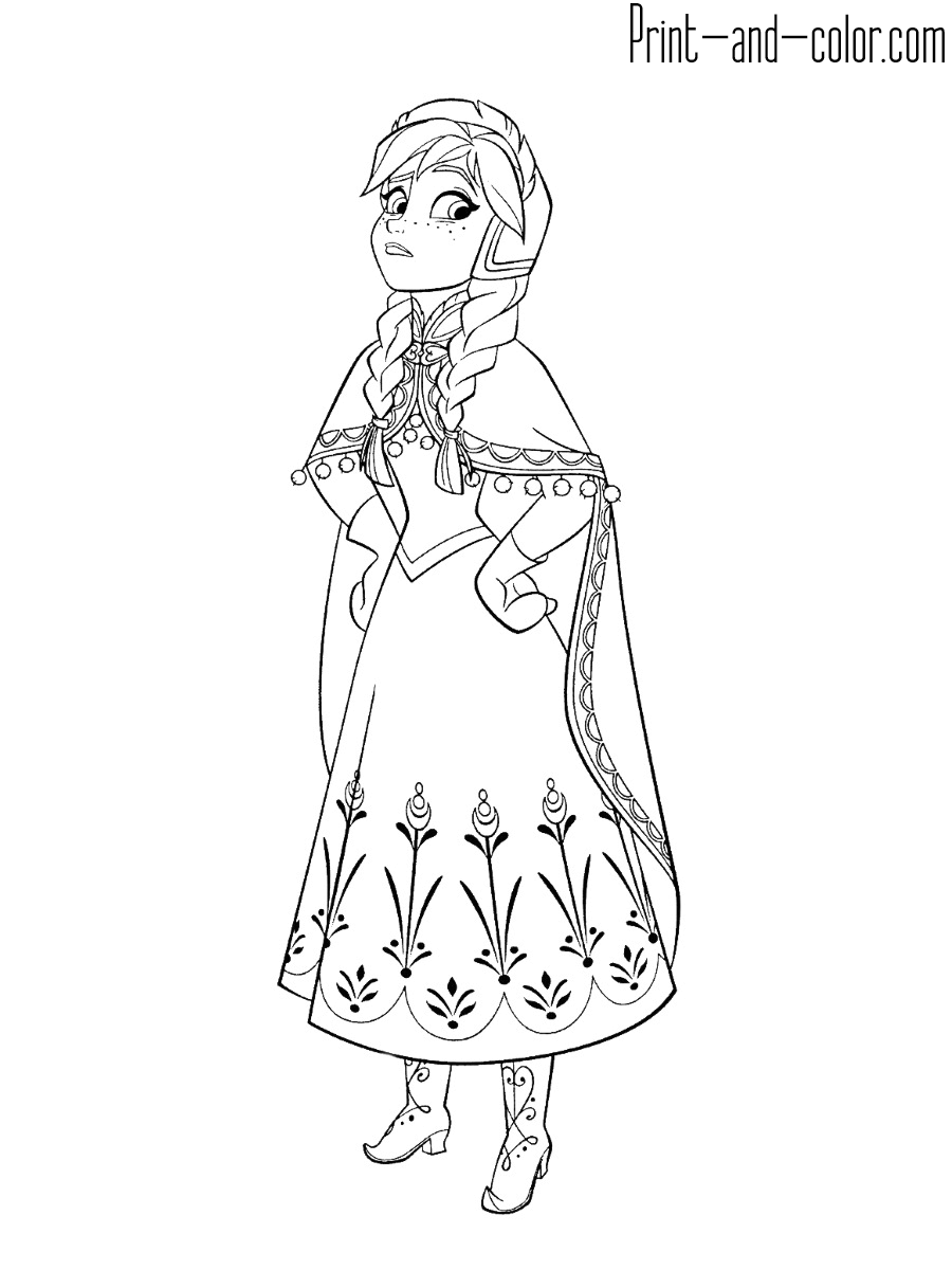 Anna Frozen Coloring Pages Coloring Home