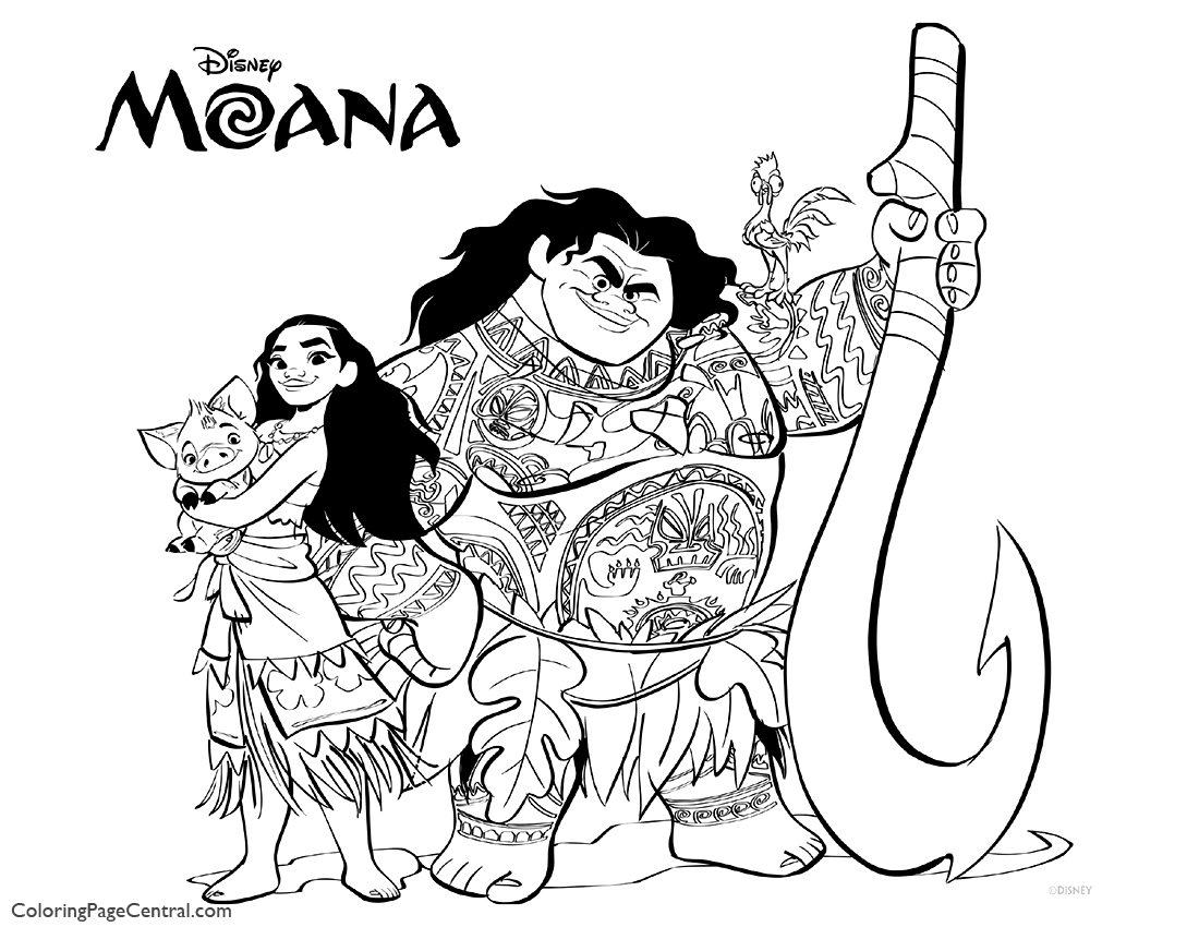Coloring pages ideas : Moana Coloring Page Central Sheets Photo ...