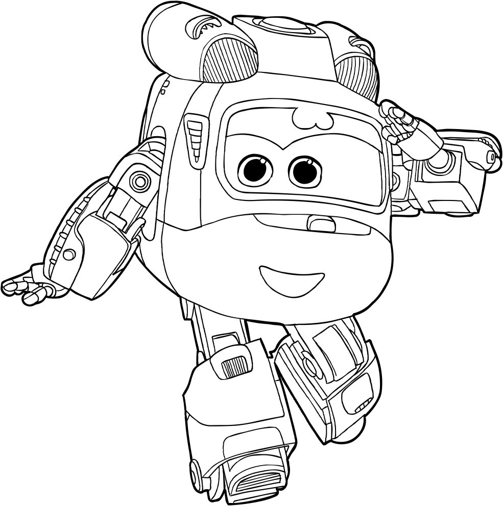 Dizzy of the Super Wings coloring pages