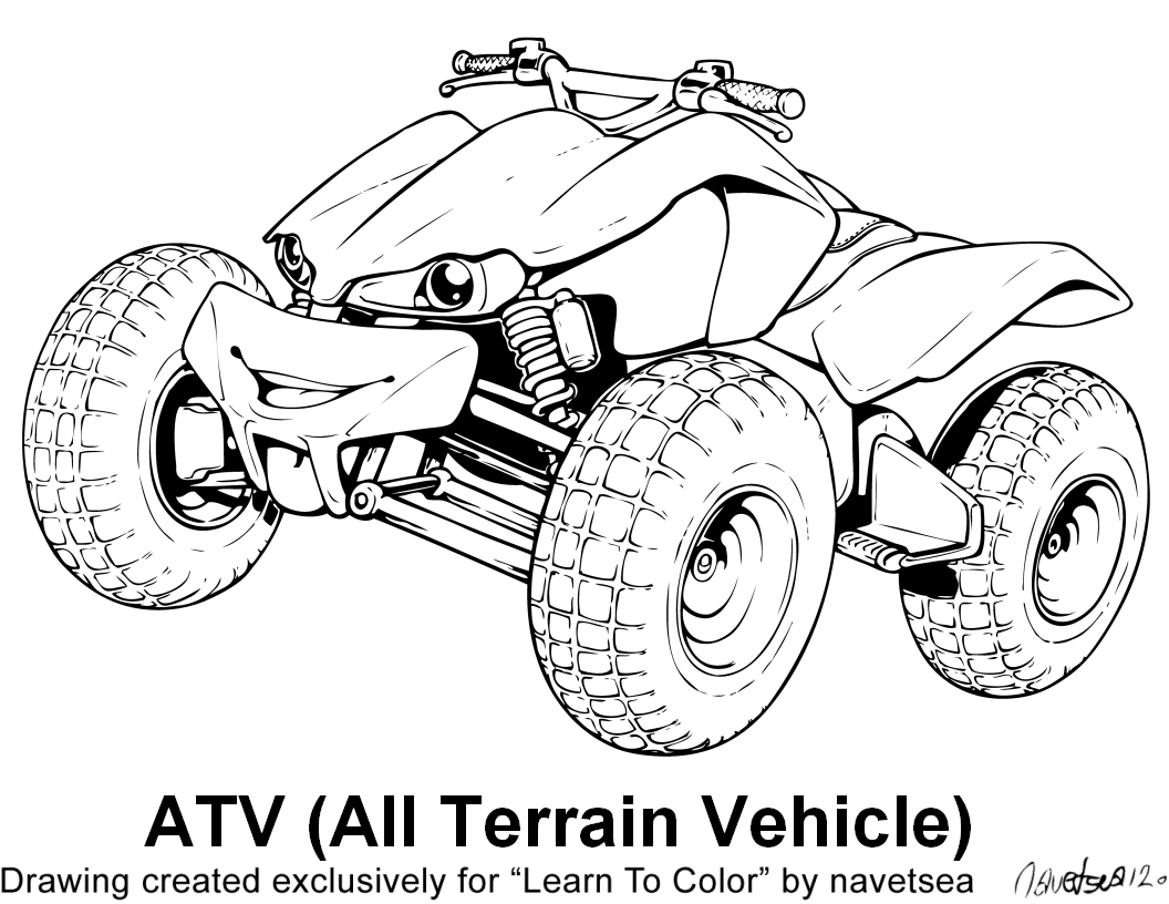 Quad / ATV #14 (Transportation) – Printable coloring pages