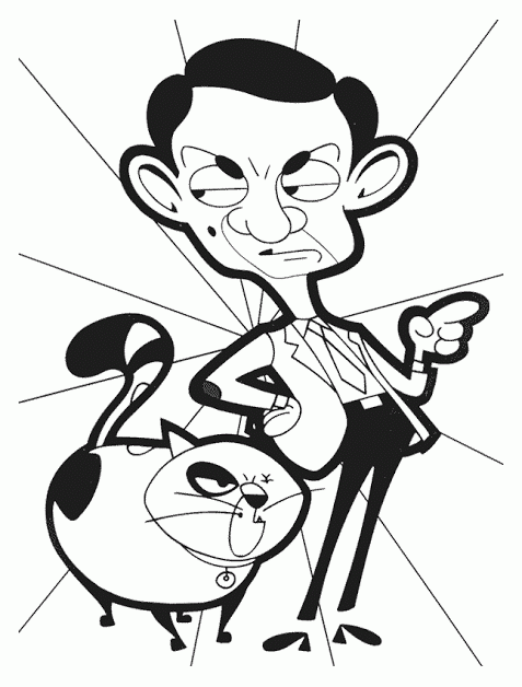 Mr bean to print for free - Mr Bean Kids Coloring Pages
