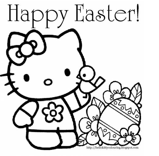 FREE Easter Coloring Pages - Debt Free Spending | Hello kitty colouring  pages, Hello kitty coloring, Free easter coloring pages