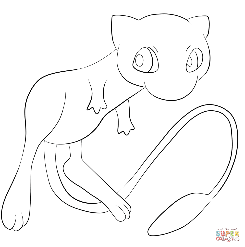 Pokemon Mew coloring page | Free Printable Coloring Pages